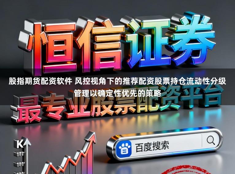 股指期货配资软件 风控视角下的推荐配资股票持仓流动性分级管理以确定性优先的策略