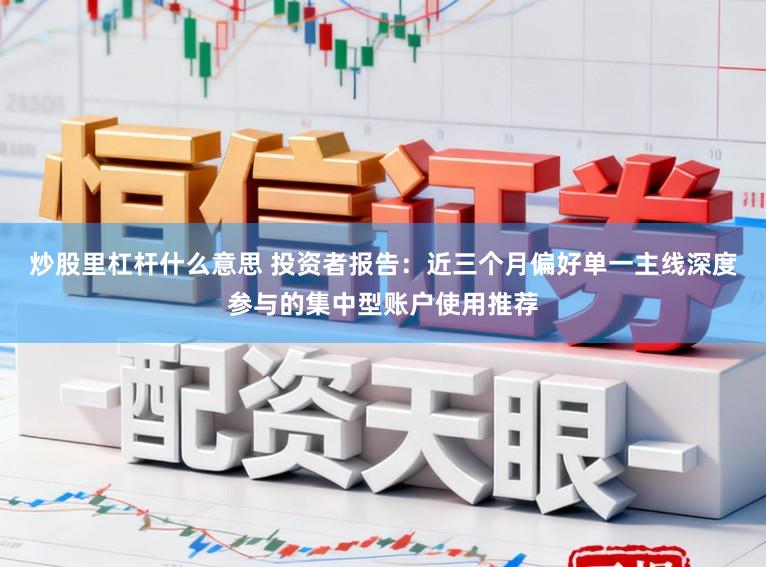 炒股里杠杆什么意思 投资者报告:近三个月偏好单一主线深度参与的集中型账户使用推荐