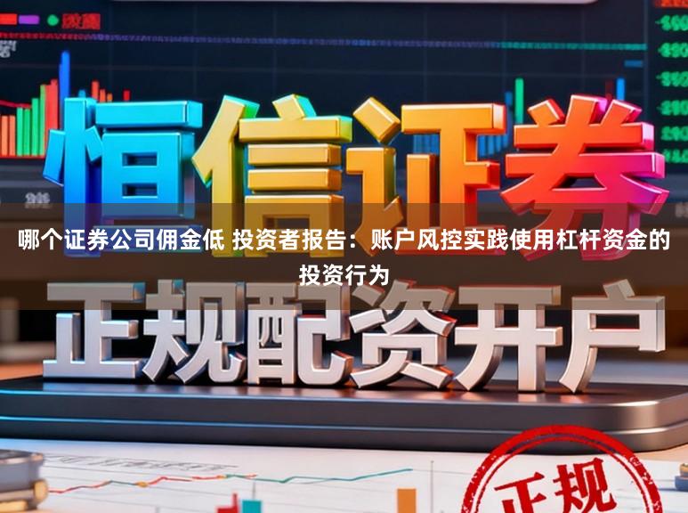 哪个证券公司佣金低 投资者报告：账户风控实践使用杠杆资金的投资行为